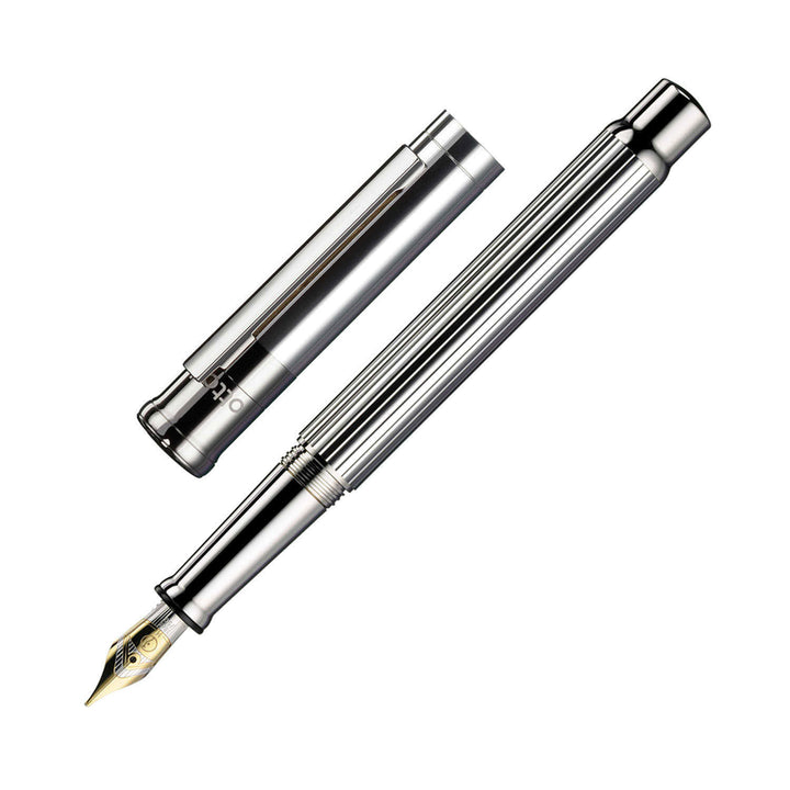 Otto Hutt Design 04 Fountain Pen, Sterling Silver - 18K Gold Nib