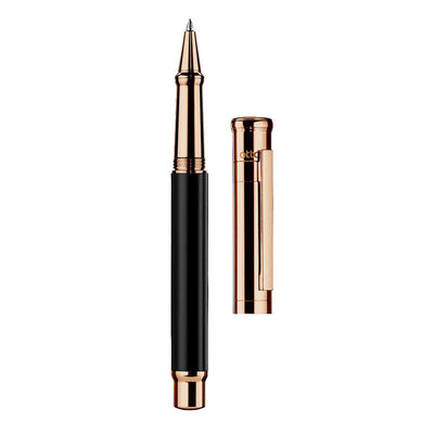 Otto Hutt Design 04 Roller Ball Pen Black Rose Gold 2