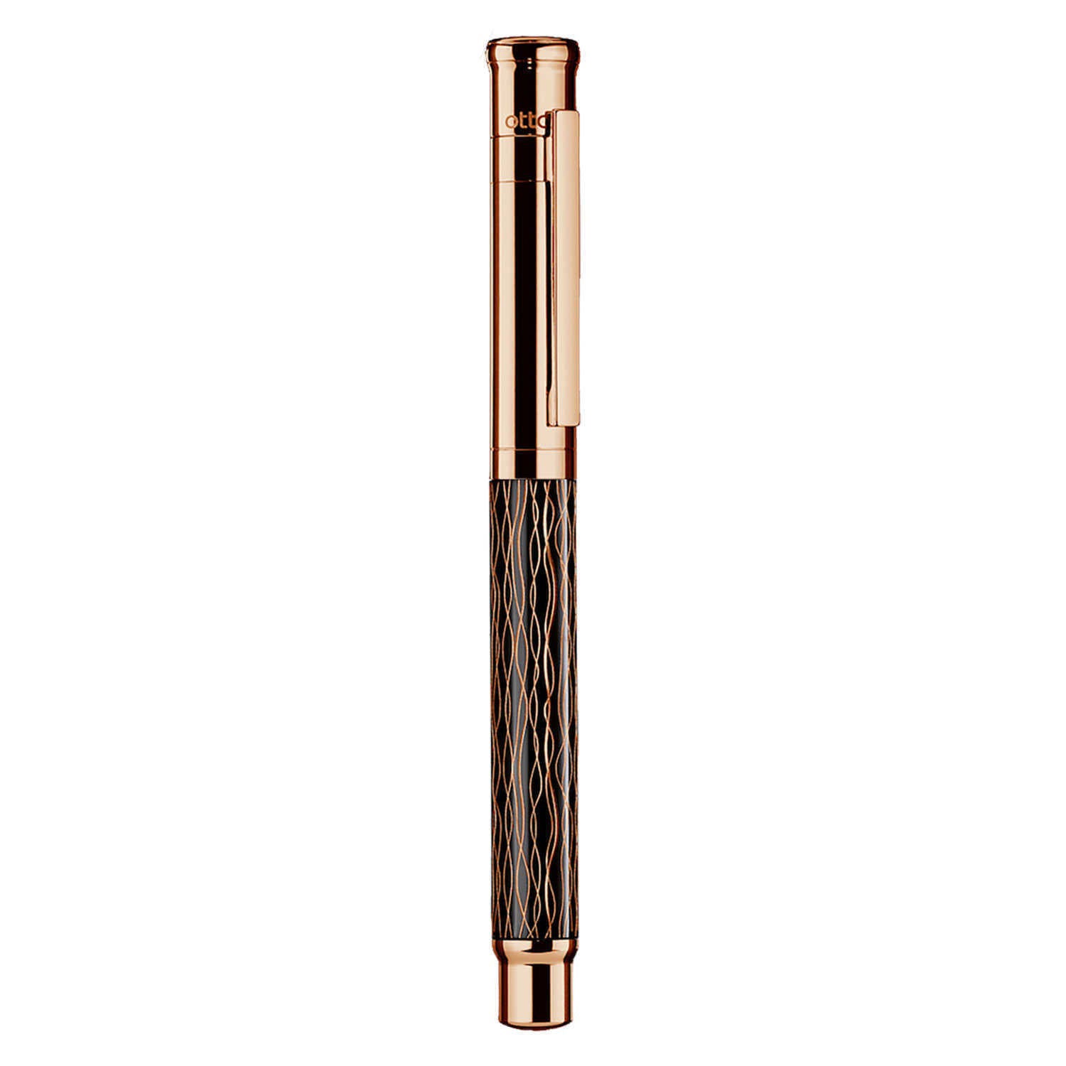 Otto Hutt Design 04 - Penna stilografica, nero con fusto laccato lucido, cappuccio e parti di rivestimento, pennino in acciaio, spessore piuma EF, 038-61875 Otto Hutt Design 04 - Penna stilografica, nero con fusto laccato lucido, cappuccio e parti di rivestimento, pennino in acciaio, spessore piuma EF, 038-61875