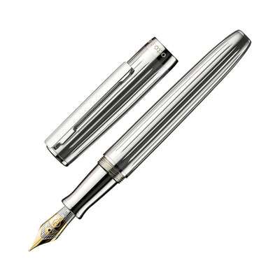 Otto Hutt Design 07 Fountain Pen Silver 18K Gold Nib 1