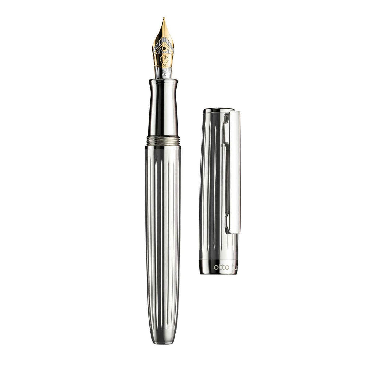 Otto Hutt Design 07 Fountain Pen Silver 18K Gold Nib 2