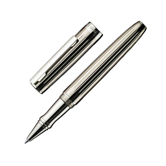Otto Hutt Design 07 Pinstrip Roller Ball Pen, Silver