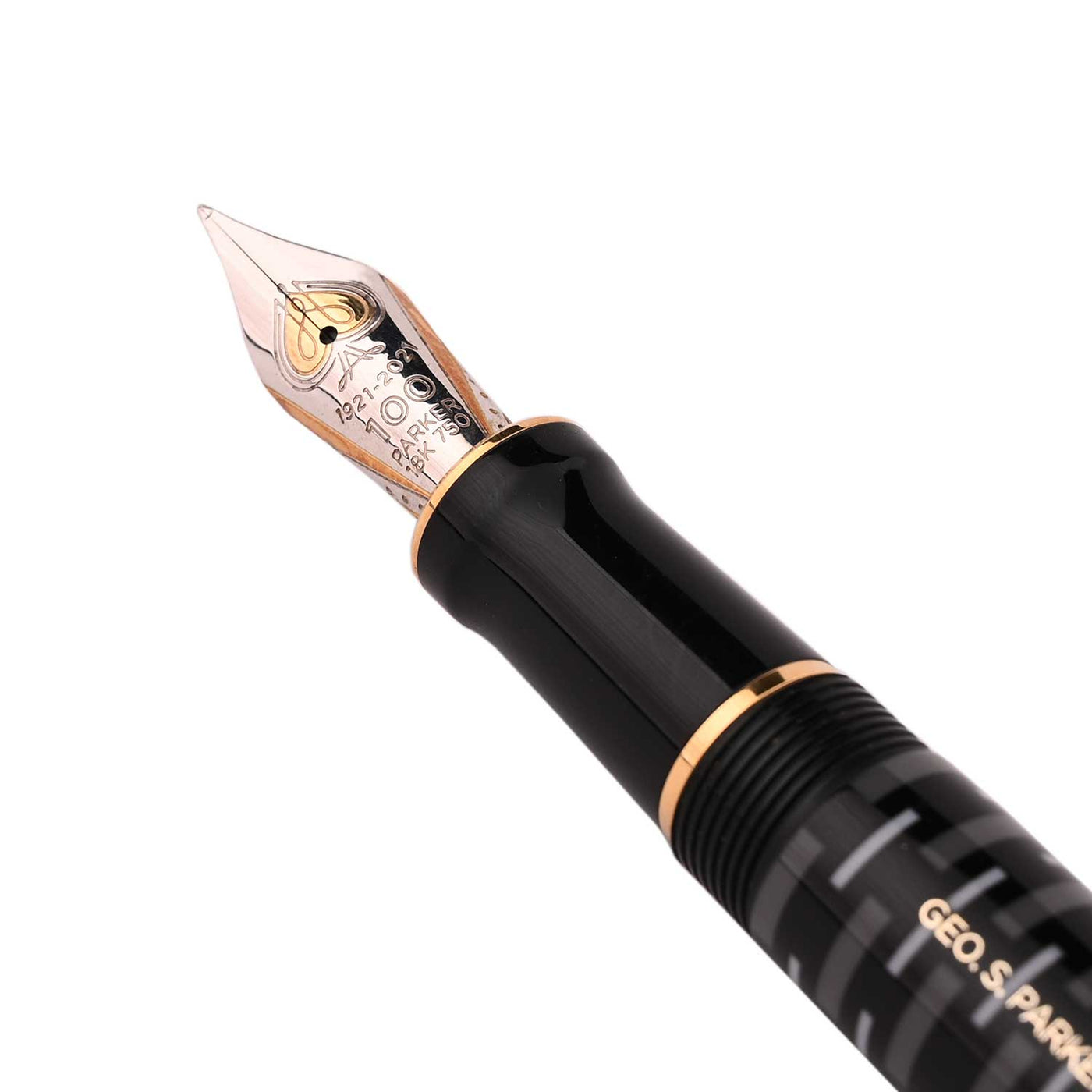 Parker Duofold 100th Anniversary Limited Edition Fountain Pen, Black - 18K Gold Nib 2