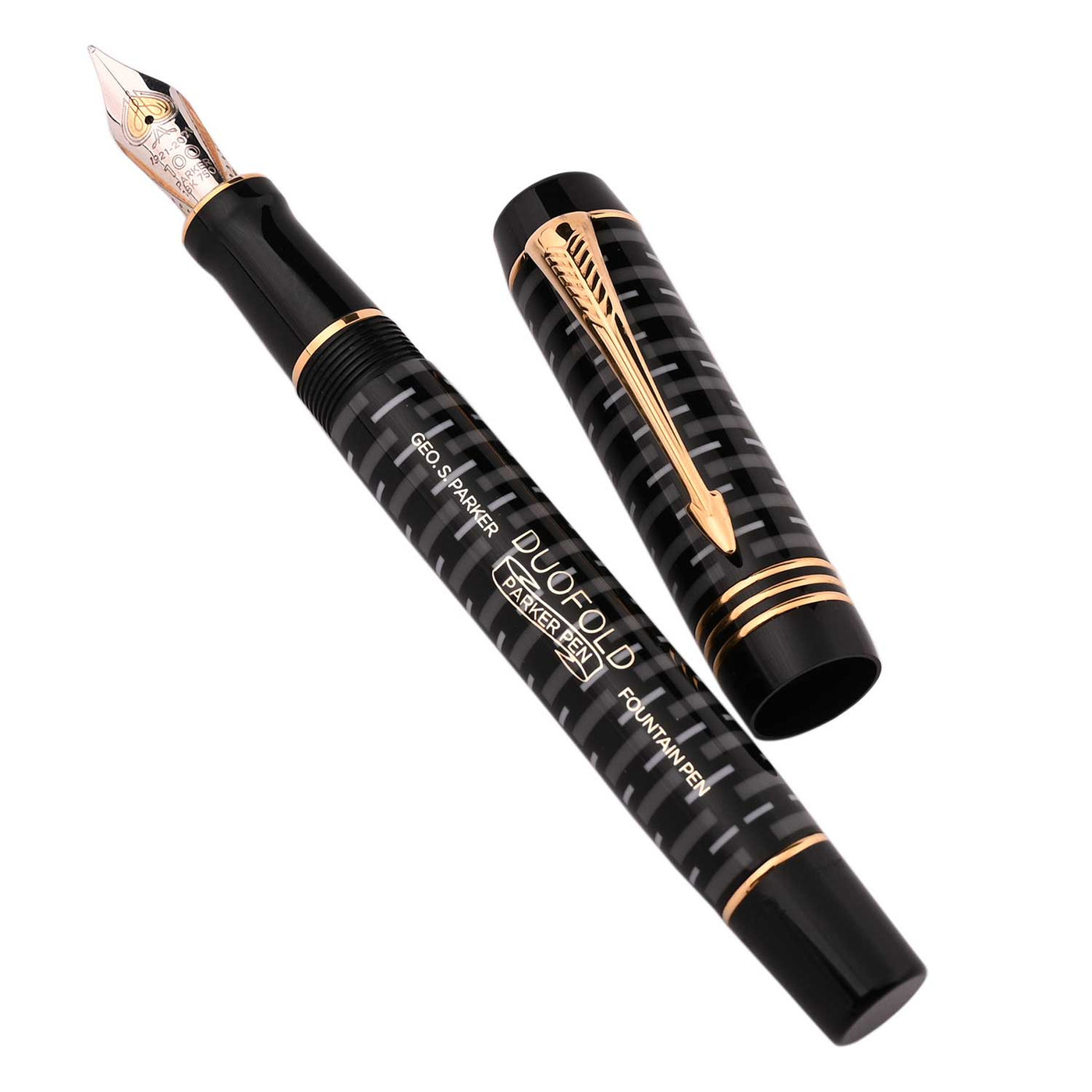 Parker Duofold 100th Anniversary Limited Edition Fountain Pen, Black - 18K Gold Nib 3