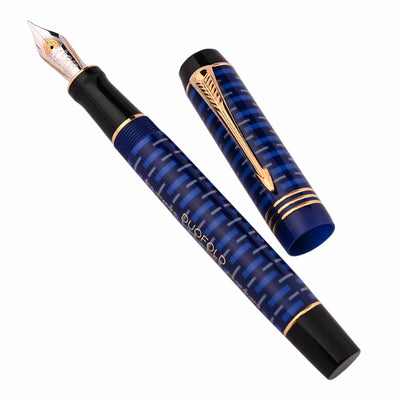 Parker Duofold 100th Anniversary Limited Edition Fountain Pen, Lapis Lazuli Blue - 18K Gold Nib 3