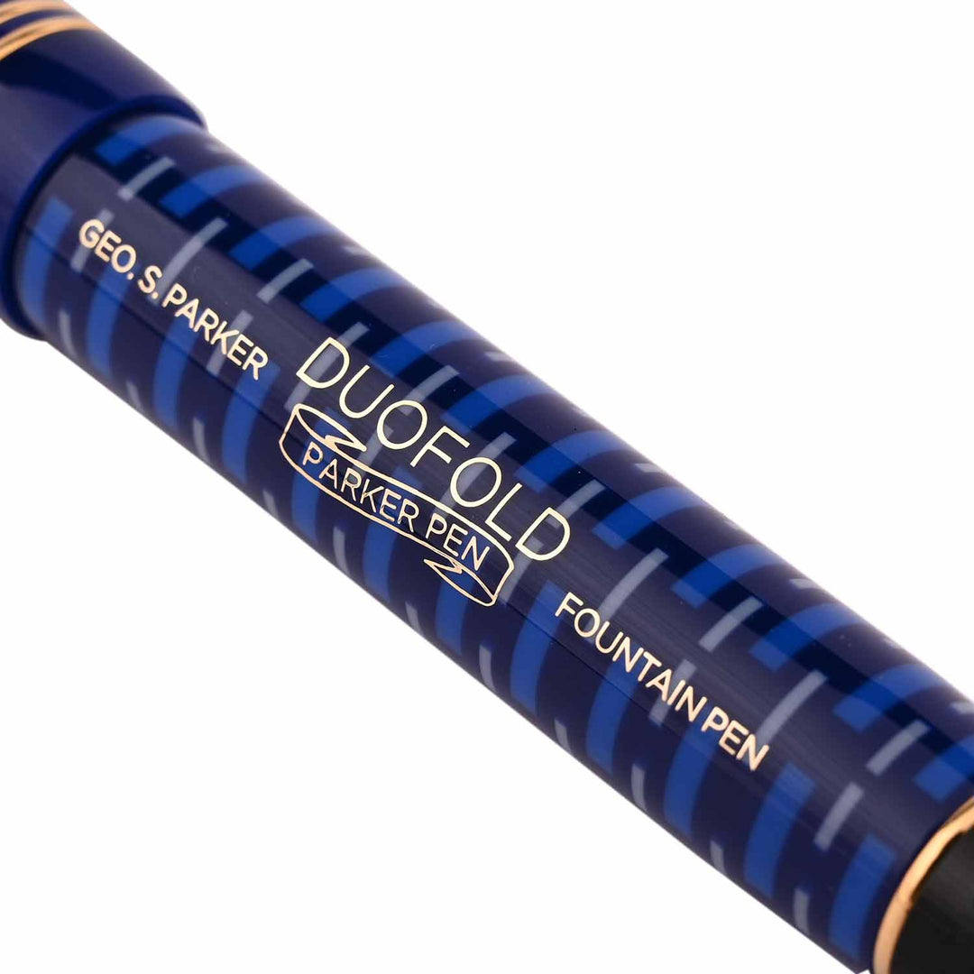 Parker Duofold Blue L. E. Fountain Pen | Shop Online at Makoba |Parker