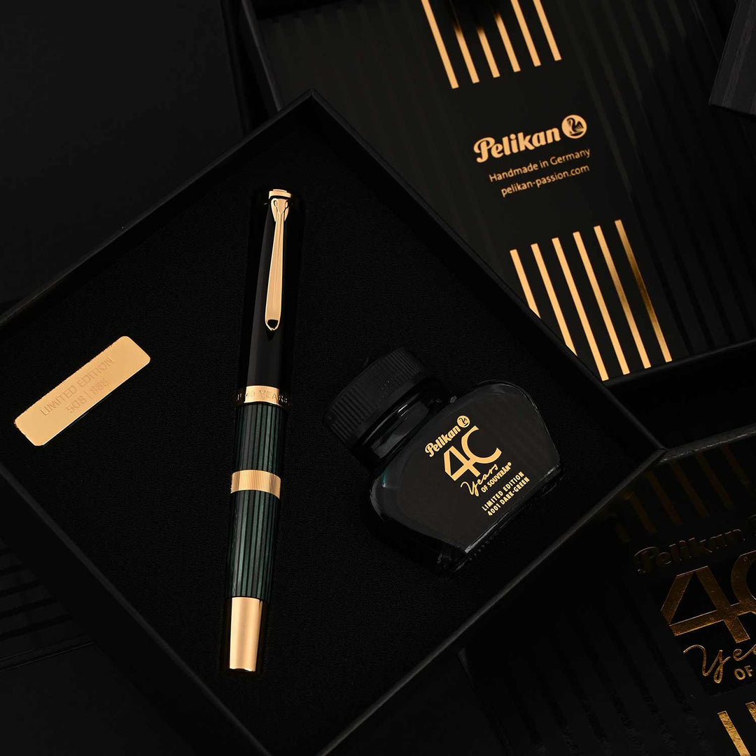 Pelikan M800 Black Green Fountain Pen |Shop Online at Makoba
