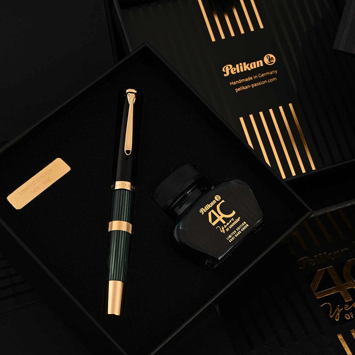Pelikan M800 Black Green Fountain Pen |Shop Online at Makoba