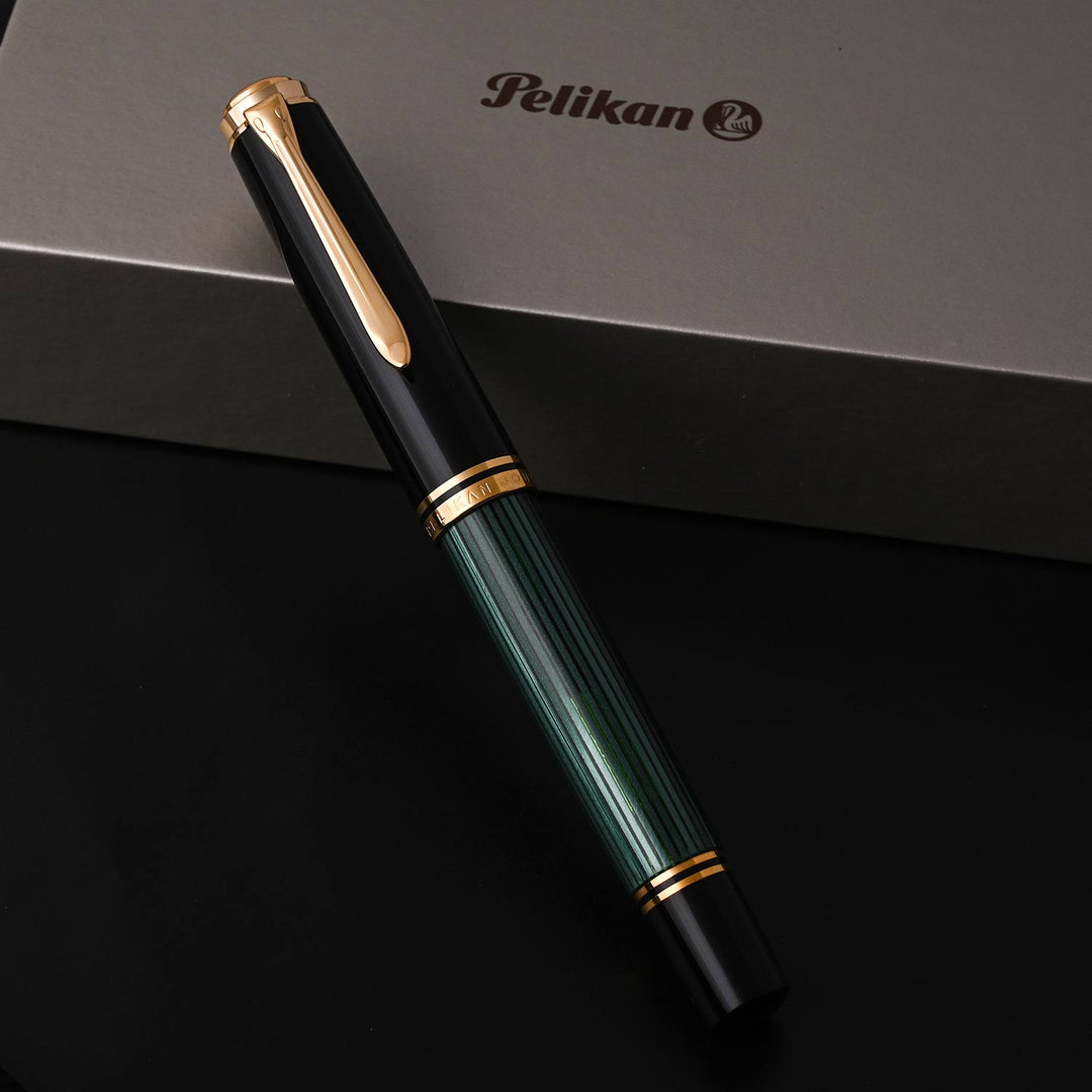 Pelikan M1000 Black Green Fountain Pen |Shop Online at Makoba| Pelikan