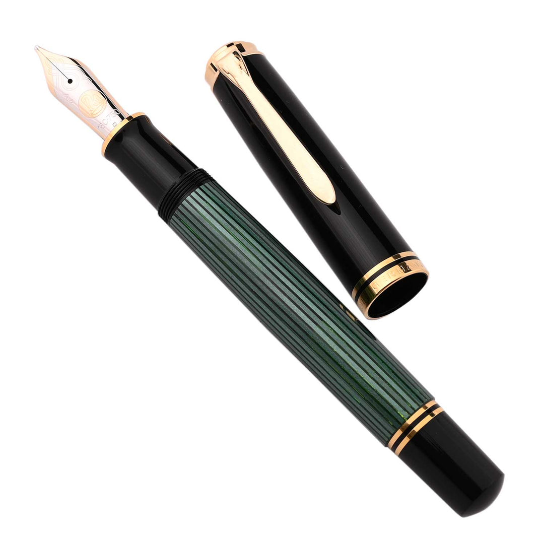 Pelikan M800 Black Green Fountain Pen | Shop Online at Makoba |Pelikan