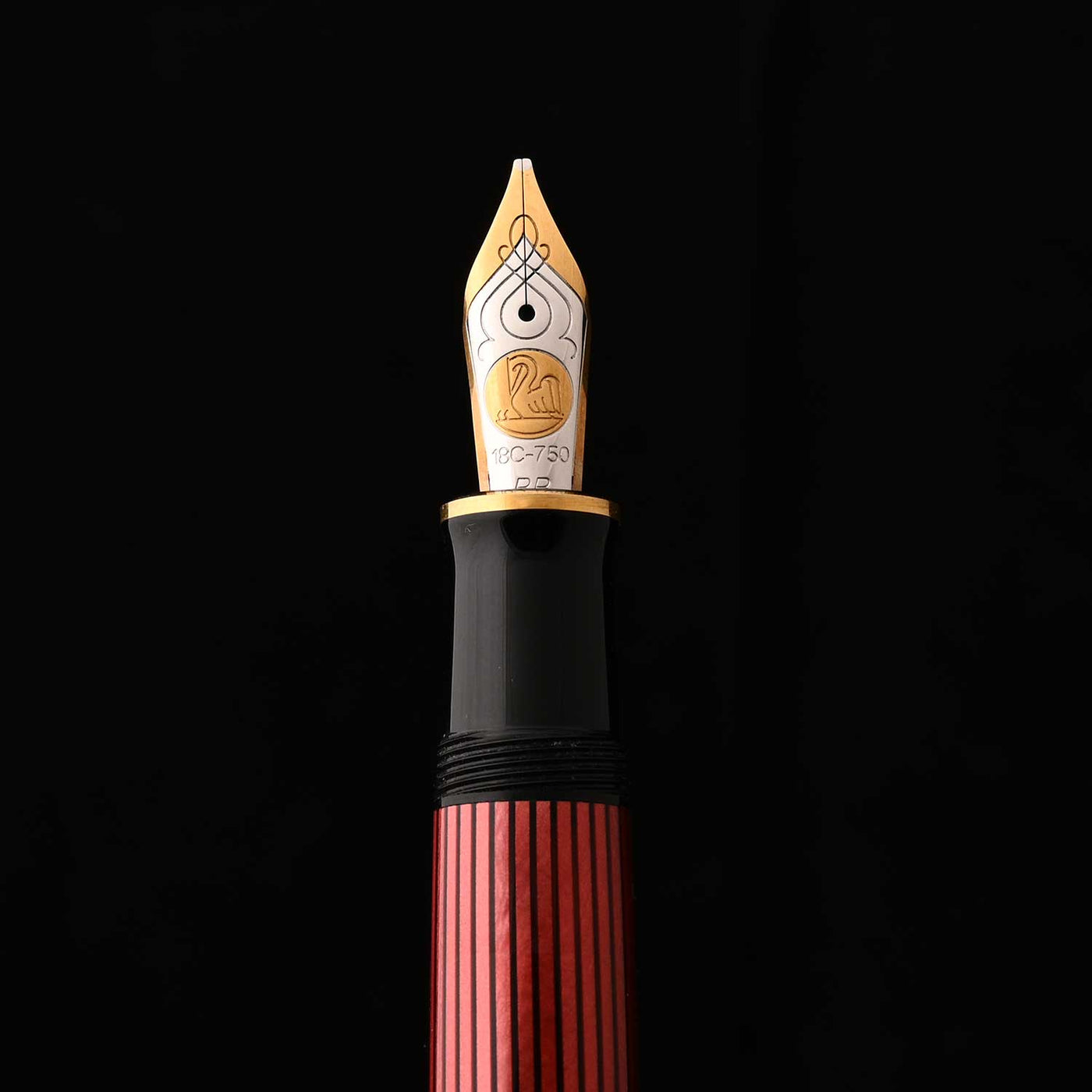 Pelikan M800 Fountain Pen - Black Red GT 12