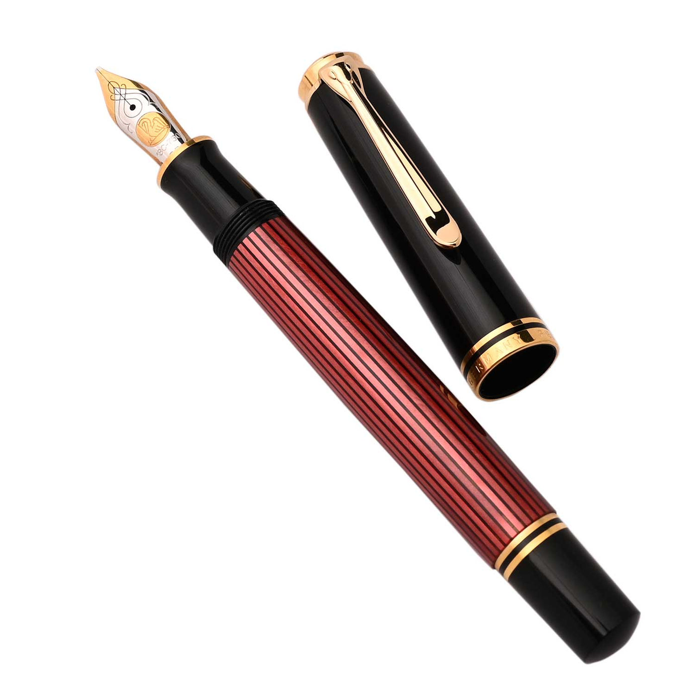 Pelikan M800 Fountain Pen - Black Red GT 3