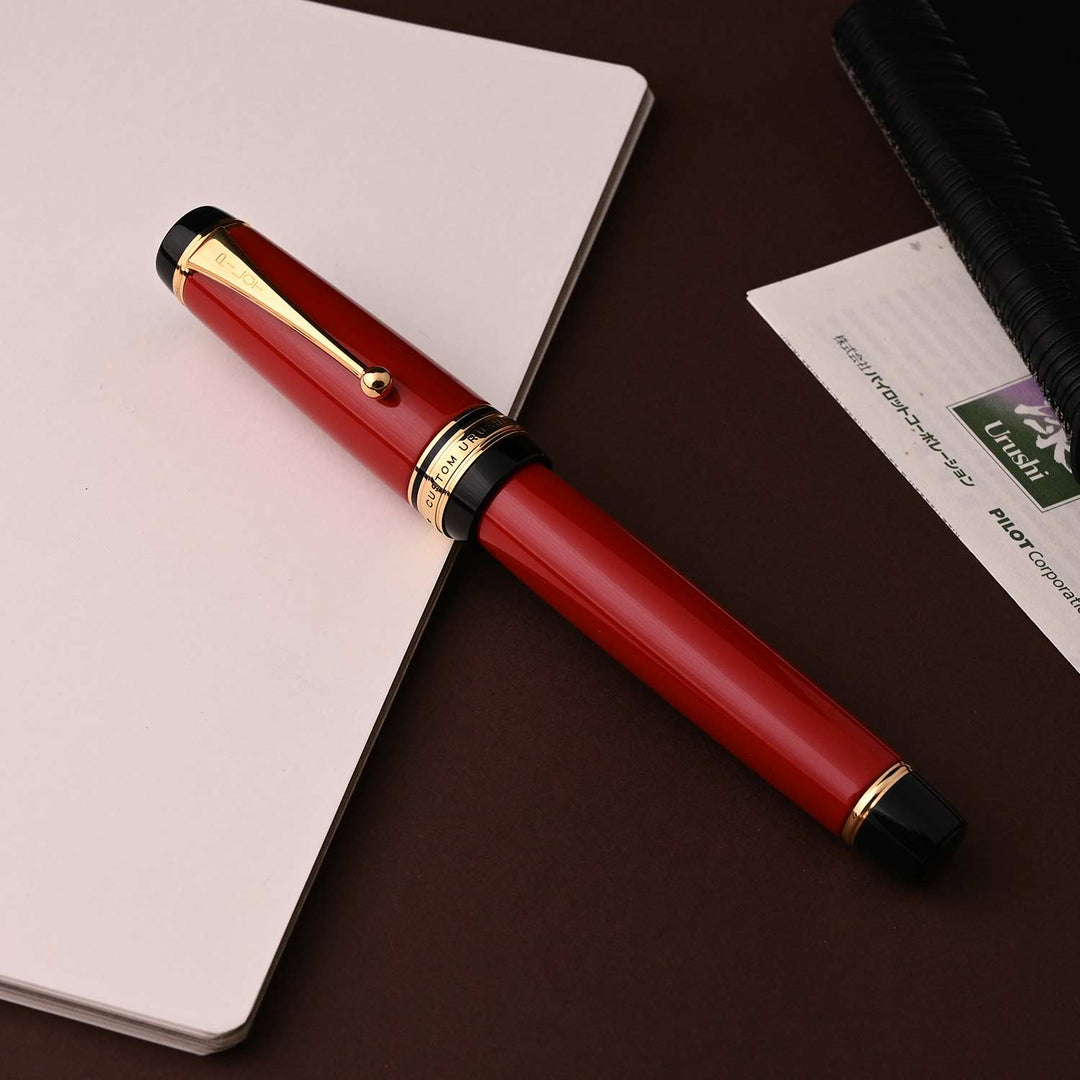 Buy Pilot Custom Urushi Fountain Pen - Vermillion Red GT Online 