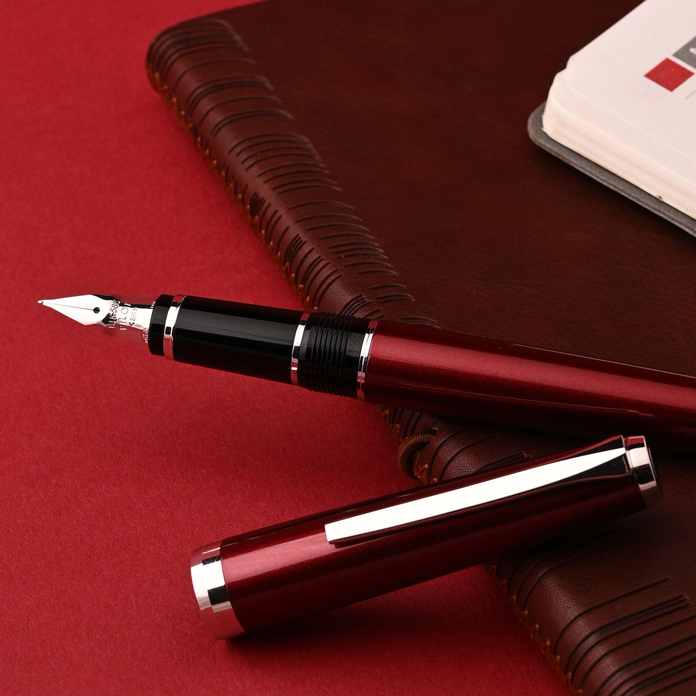 Pilot Falcon Metal Fountain Pen - Red CT 9