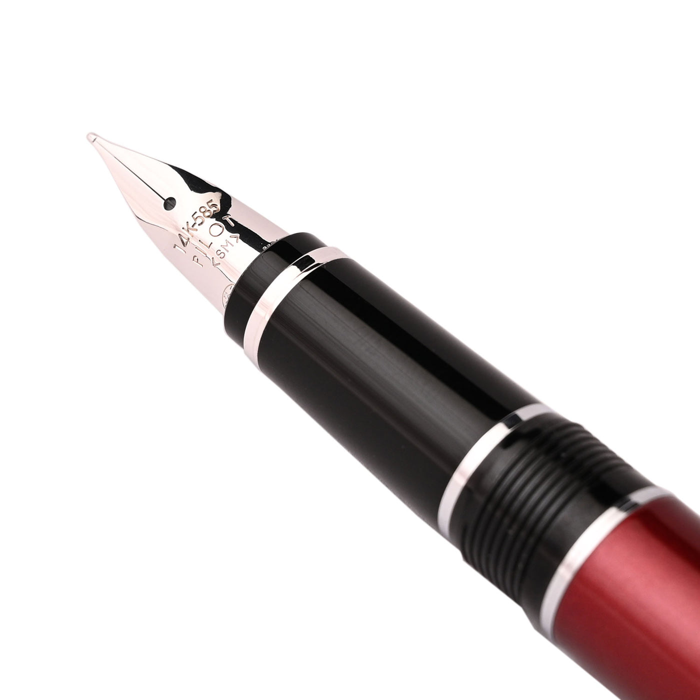 Pilot Falcon Metal Fountain Pen - Red CT 3