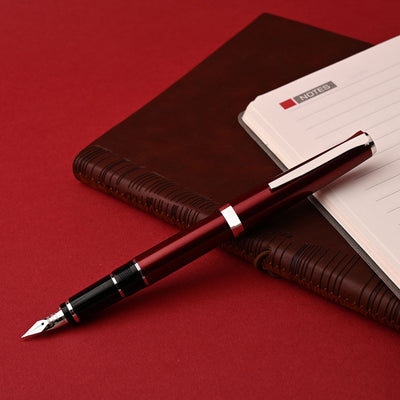 Pilot Falcon Metal Fountain Pen - Red CT 10