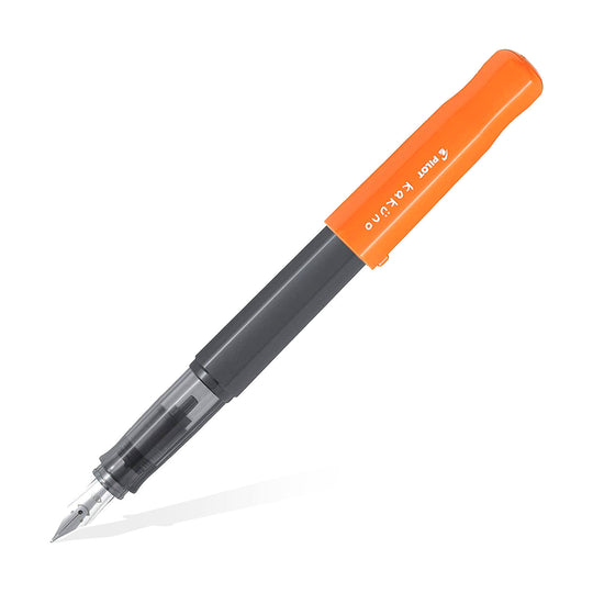 Pilot Kakuno Fountain Pen - Orange Gray