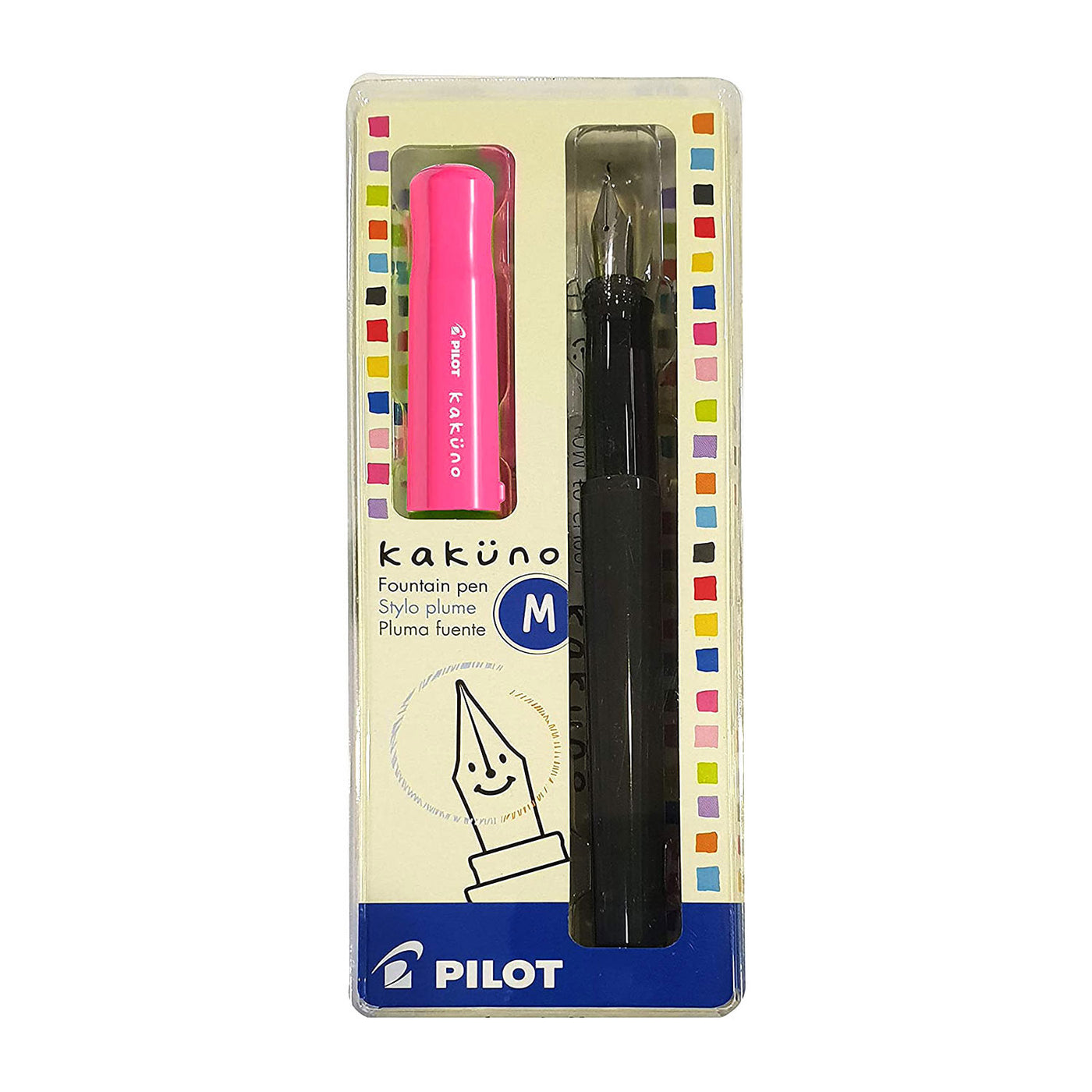 Pilot Kakuno Fountain Pen - Pink Gray 3