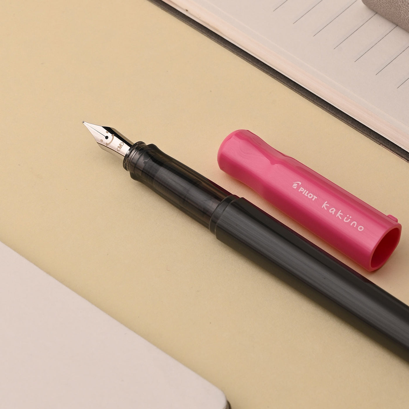 Pilot Kakuno Fountain Pen - Pink Gray 14