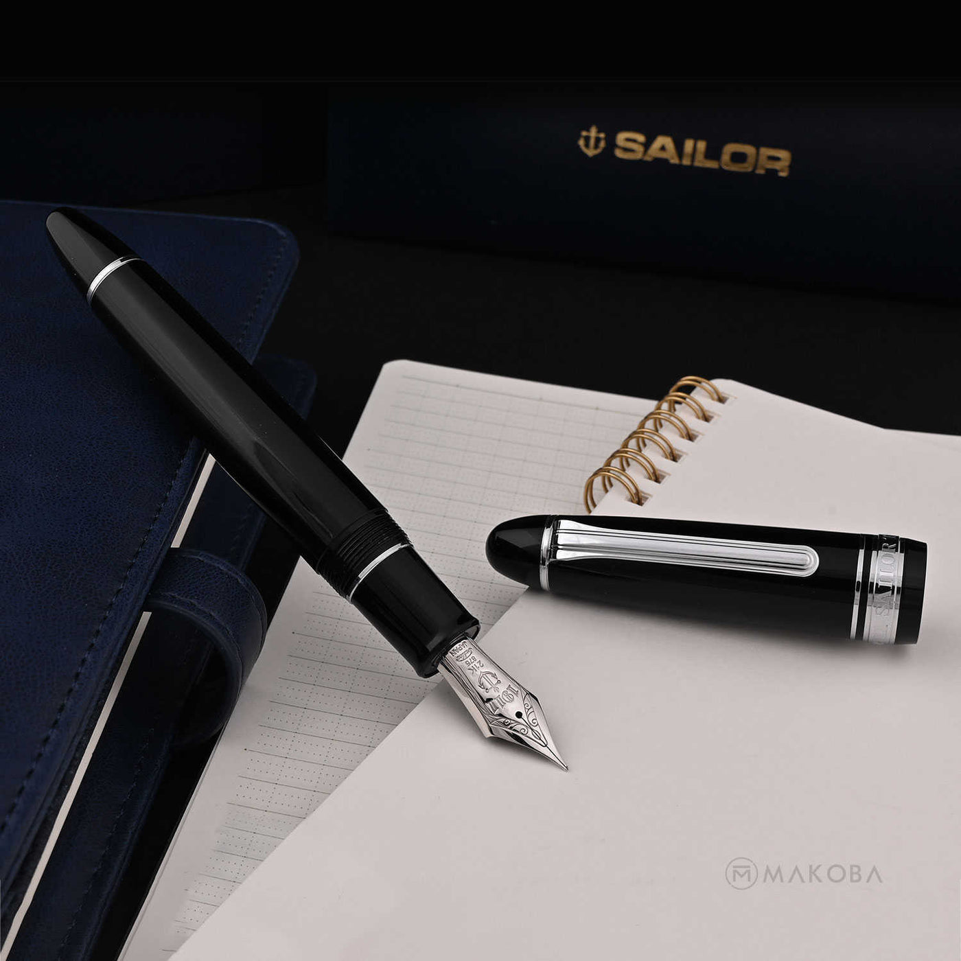 Sailor 1911L Fountain Pen Black CT 8