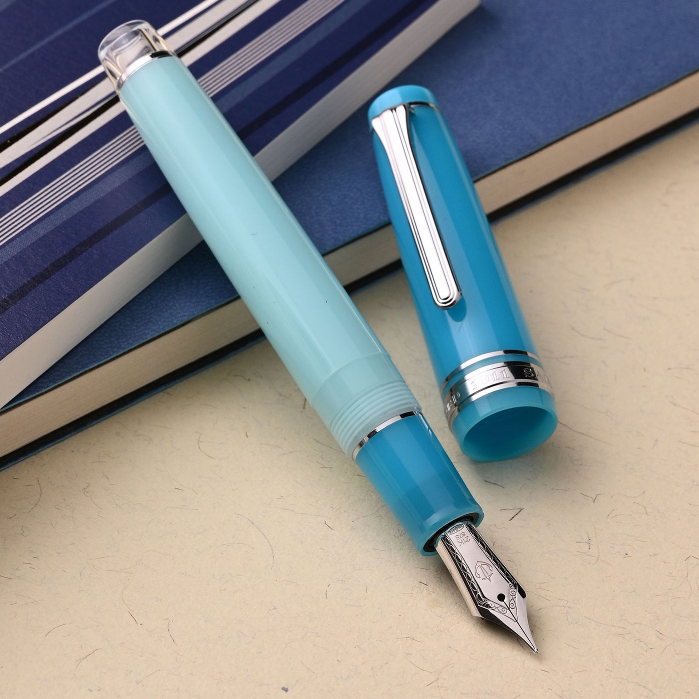 Sailor Professional Gear Cocktail Series Fountain Pen Blue Train (Special Edition) 6