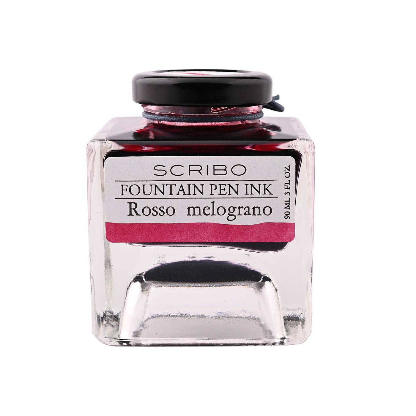 Scribo Fountain Pen Ink Bottle, Rosso Melograno (Red) - 90ml