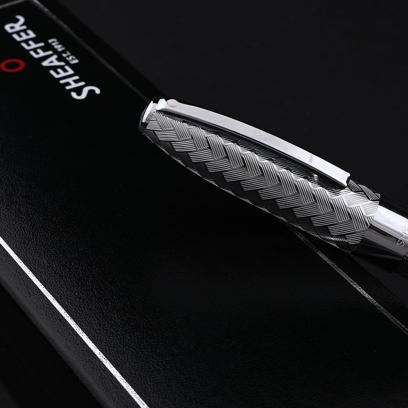 Sheaffer Legacy Chevron Roller Ball Pen - Matte Silver CT 8