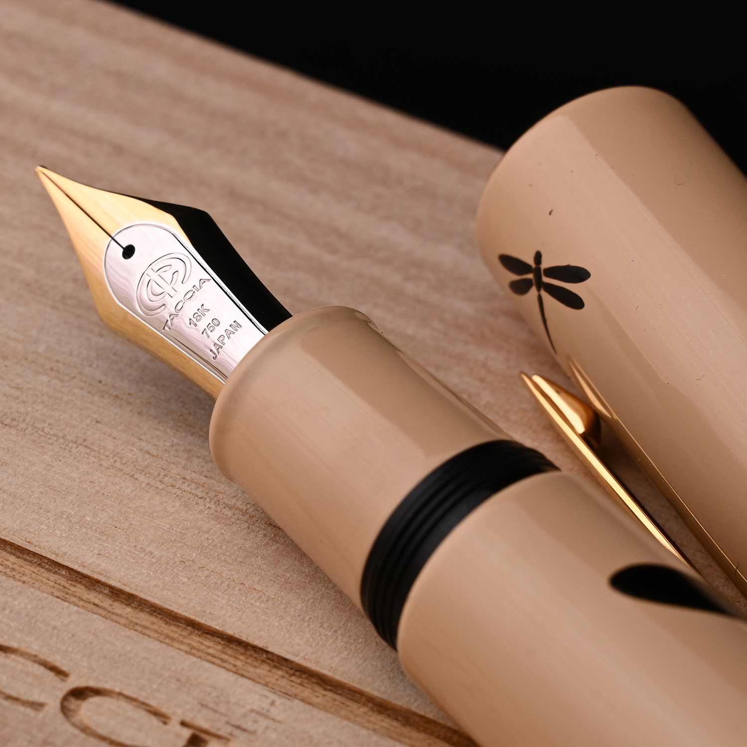 Shadow Ink Pen Taccia Maki-e Shadow Fountain Pen - Dragonfly & Iris (Limited Edition ...