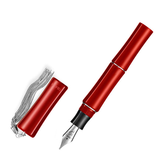 Tibaldi Bamboo Fountain Pen - Lipstick Red CT