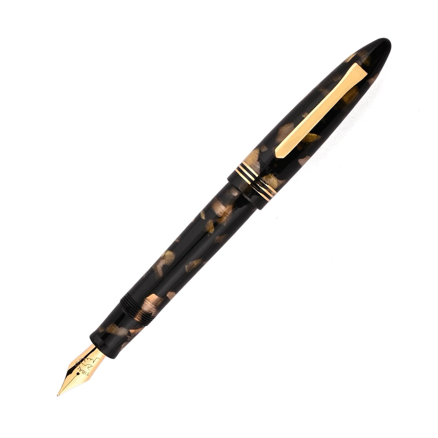 Tibaldi Bononia Fountain Pen - Black Gold GT 3