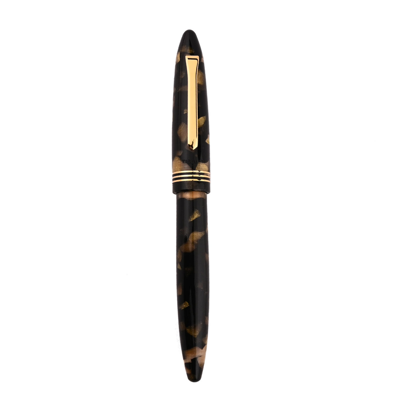 Tibaldi Bononia Fountain Pen - Black Gold GT 5