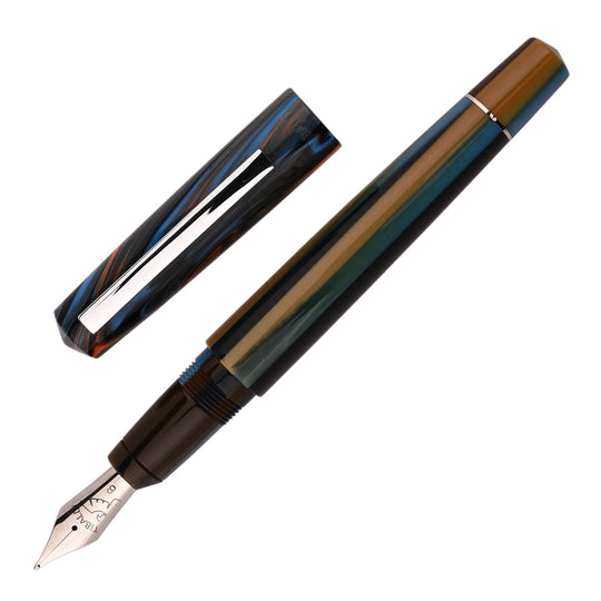 Tibaldi Infrangibile Fountain Pen - Peacock Blue CT