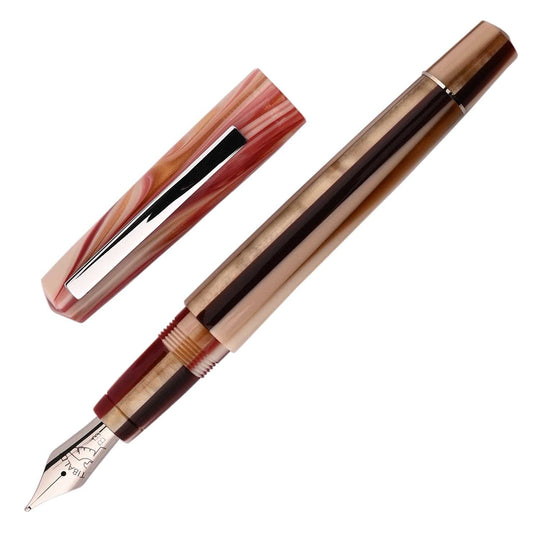 Tibaldi Infrangibile Fountain Pen - Russet Red CT