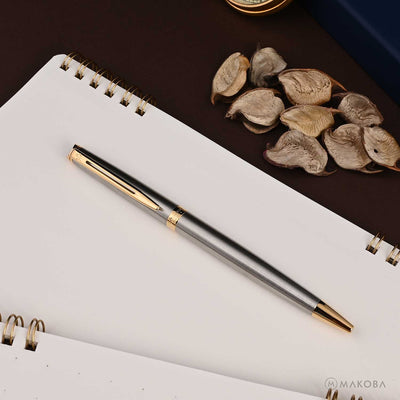 Waterman Hemisphere Ball Pen - Stainless Steel GT 12