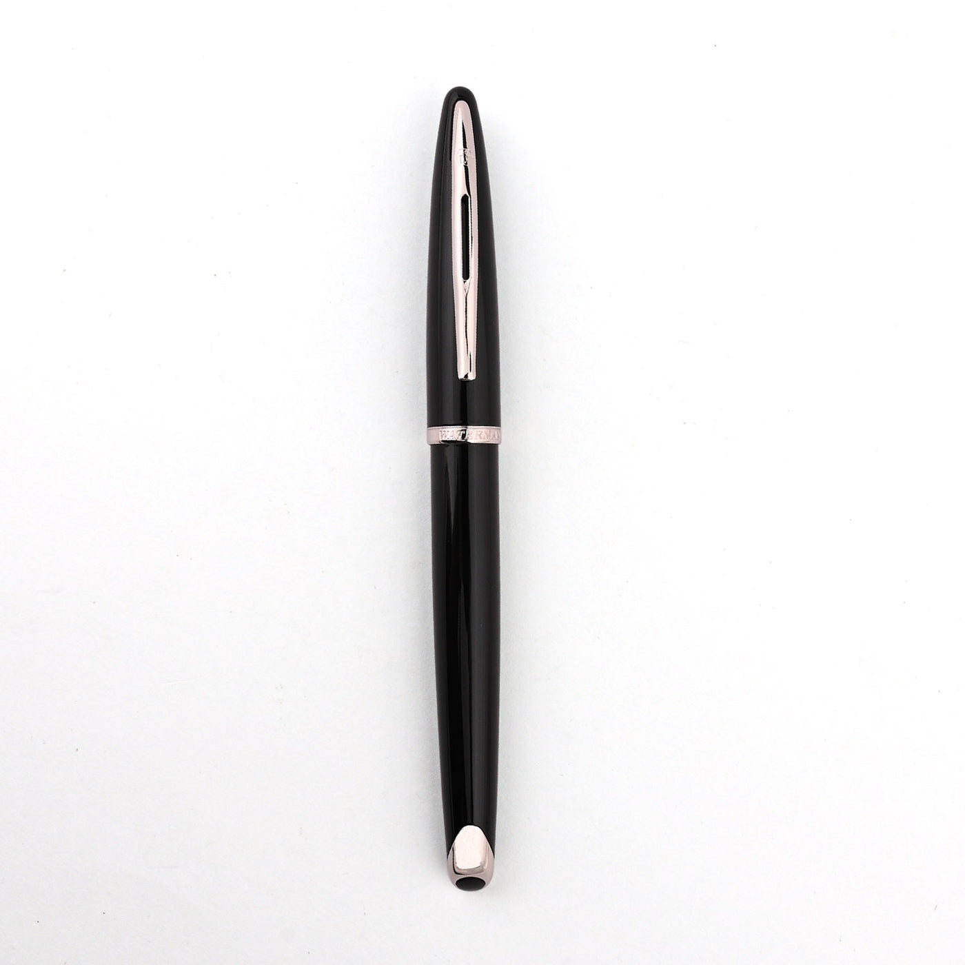 Waterman Carene Fountain Pen, (Black Sea) / Chrome Trim - 18K Gold Nib