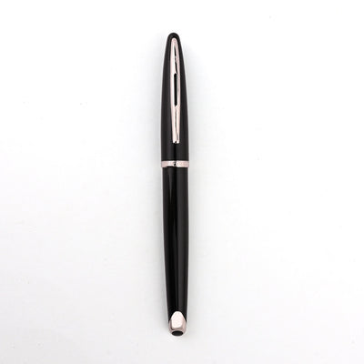Waterman Carene Fountain Pen, (Black Sea) / Chrome Trim - 18K Gold Nib